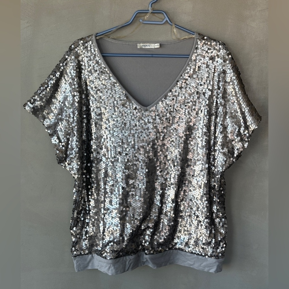 Silver Sequin Blouse